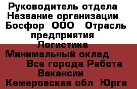 Руководитель отдела › Название организации ­ Босфор, ООО › Отрасль предприятия ­ Логистика › Минимальный оклад ­ 35 000 - Все города Работа » Вакансии   . Кемеровская обл.,Юрга г.